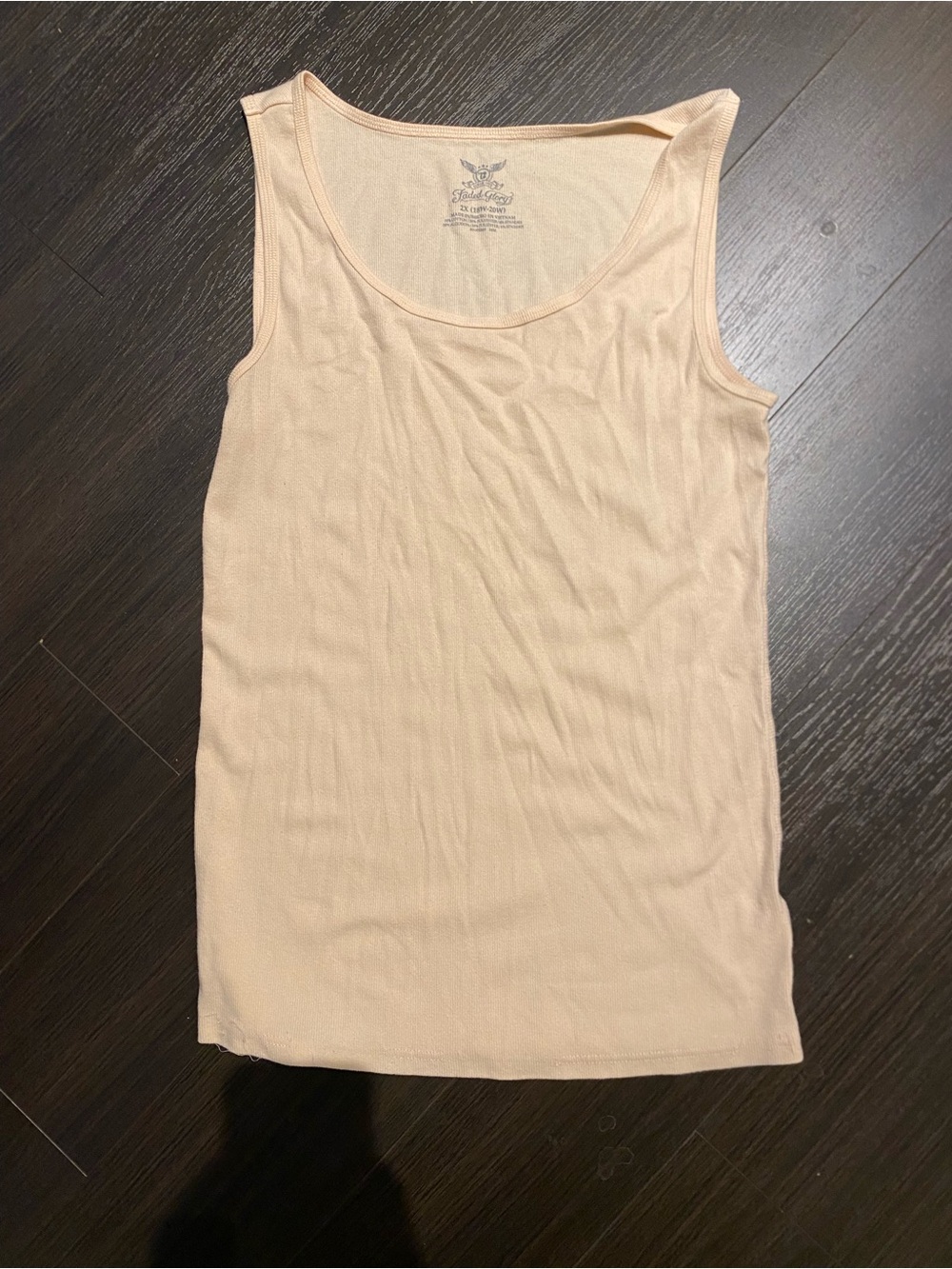 Faded Glory 2X Women's Peach Tank Top